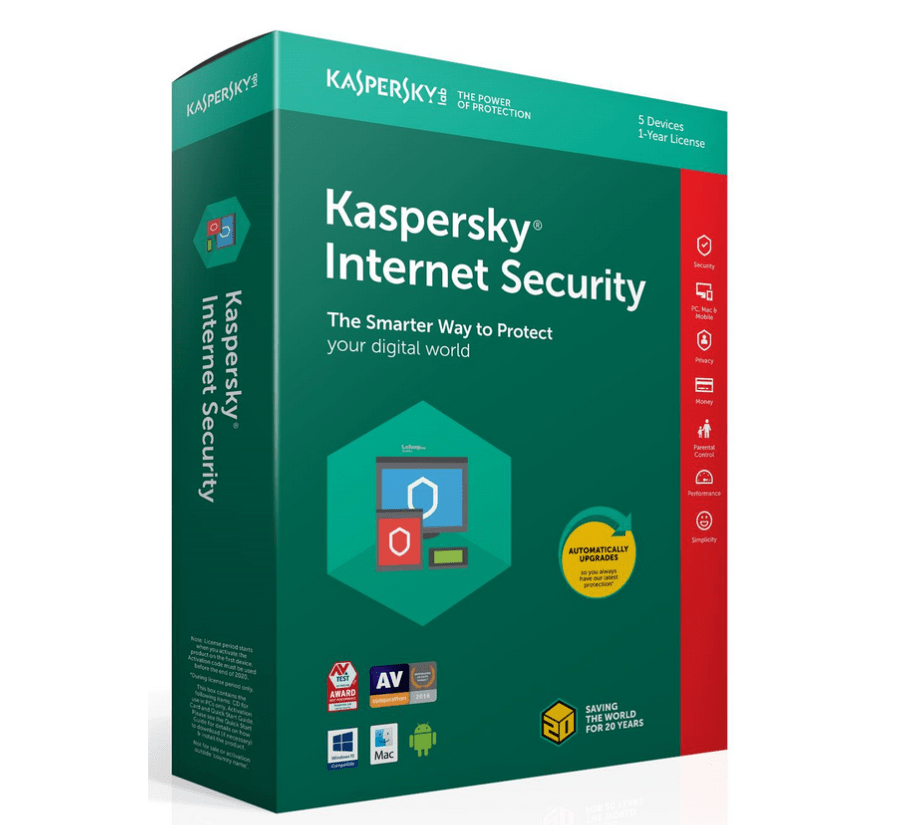 Kaspersky Internet Security 1 User 1 Year Antivirus